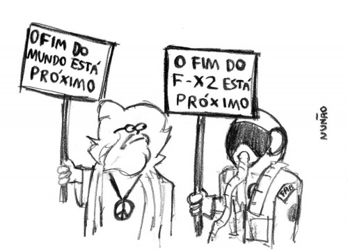 Charge -  O fim do F-X2 está próximo - Nunão