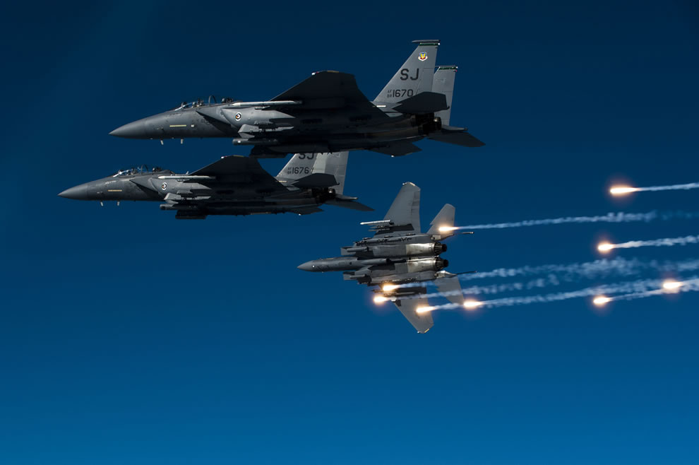 A-U.S.-Air-Force-F-15E-Strike-Eagle-aircraft-with-the-335th-Fighter-Squadron-releases-flares