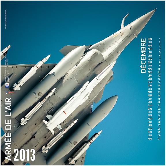 Rafale no calendário 2013 - dezembro - Força Aérea Francesa