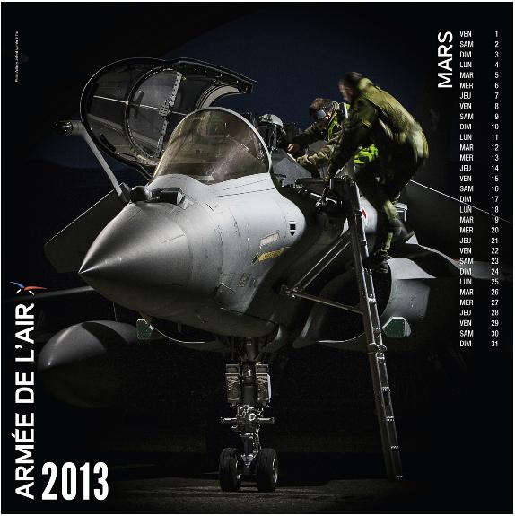 Rafale no calendário 2013 - março - Força Aérea Francesa