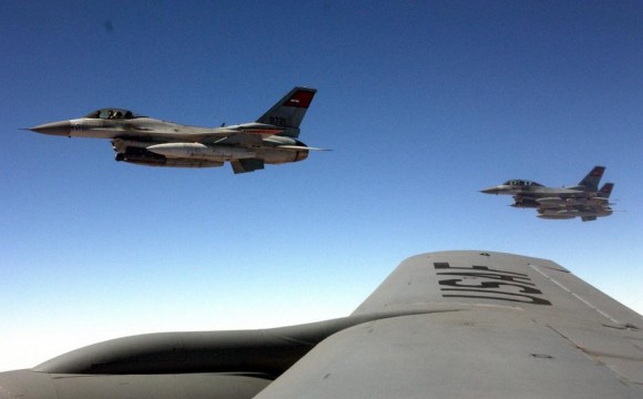 Caças F-16 egípcios em treinamento nos EUA - foto USAF