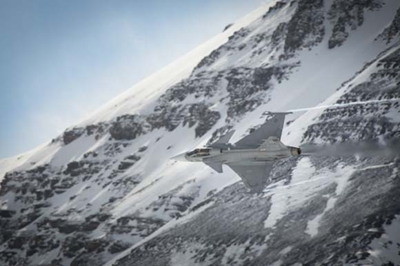 Testes de canhão do Gripen C - foto 3 Depto de Defesa da Suíça