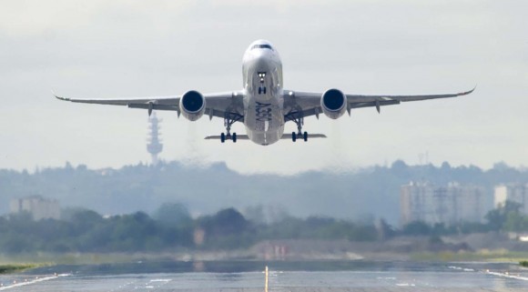 A350 voa pela primeira vez - foto Airbus