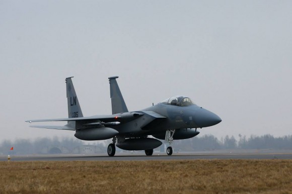 F-15 C de reforço ao destacamento no Báltico - foto MD Lituânia