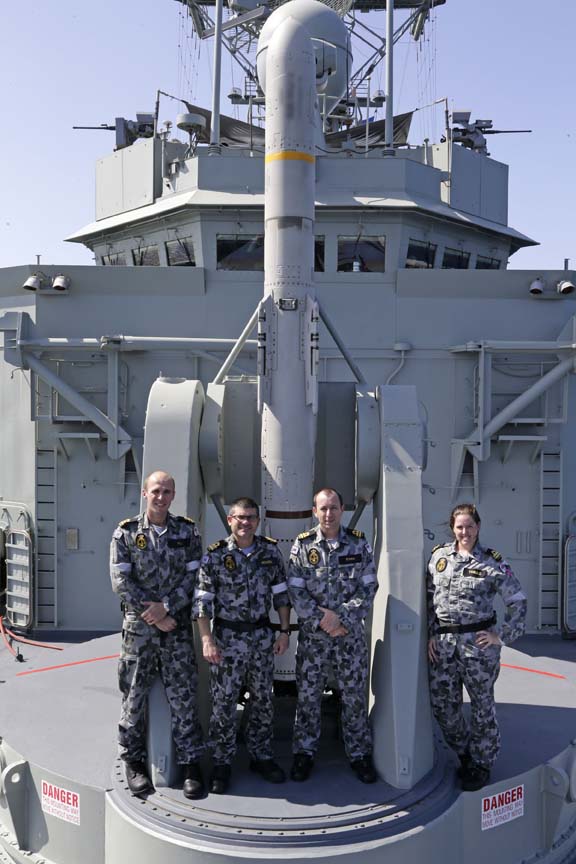 Harpoon em lançador Mk13 da HMAS Melbourne - foto MD Australia