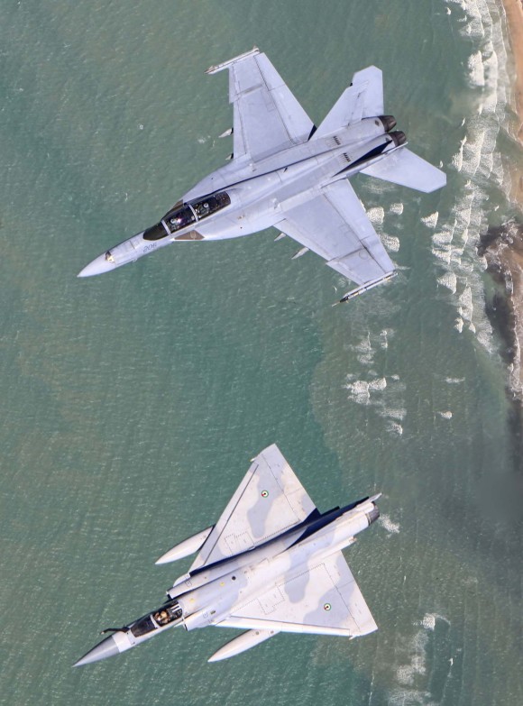 Pitch Black 2014 - Super Hornet - Mirage 2000-9 -  foto MD Australia