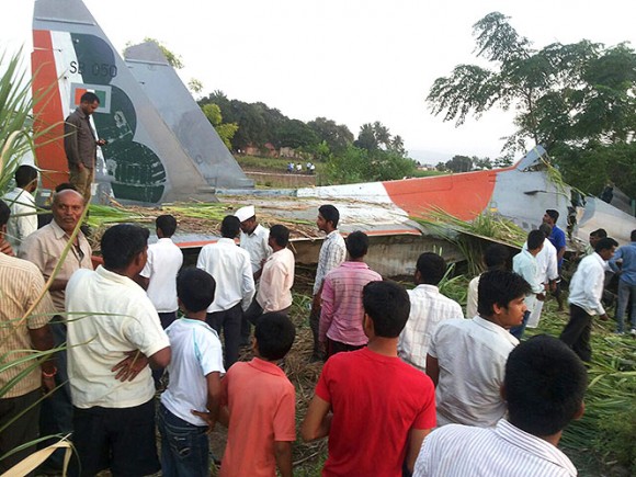 Su-30 indiano acidentado - foto via Hindustan Times