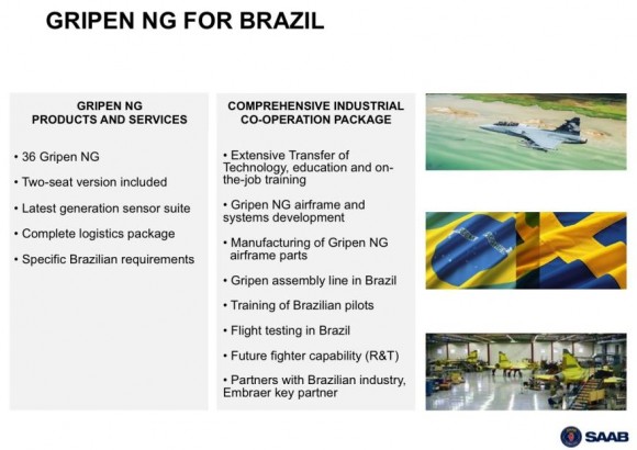 Seminário Gripen 2015 - tela Gripen NG Brasil - apresentação Saab