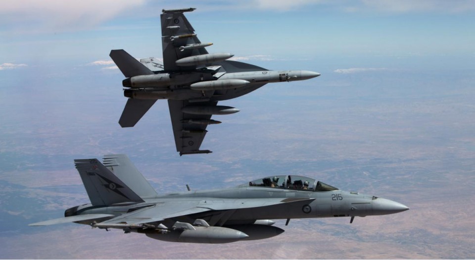 Super Hornet da RAAF no Oriente Medio - foto 2015 Min Def Australia