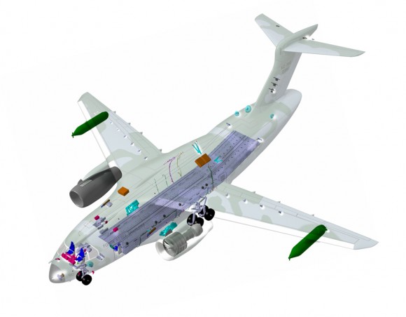 KC-390 em corte - imagem Embraer