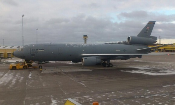 KC-10 de apoio para F17 na Red Flag - foto Forças Armadas Suecas