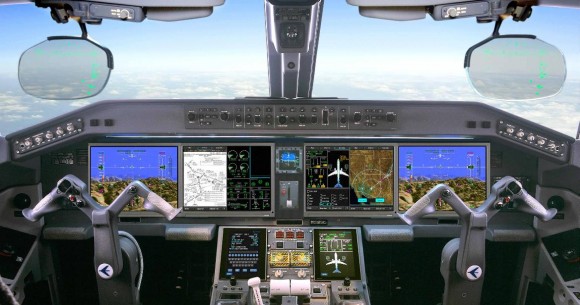 cockpit E-Jets de segunda geração - imagem Embraer