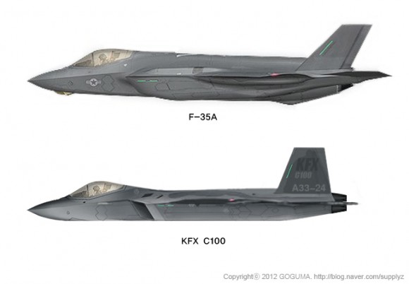 KFX C100 vs F-35A - GOGUMA via F-16 net