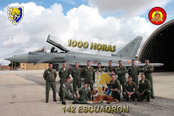 1000 horas de Eurofighter C16 na Ala 14 de Albacete - foto Força Aérea Espanhola