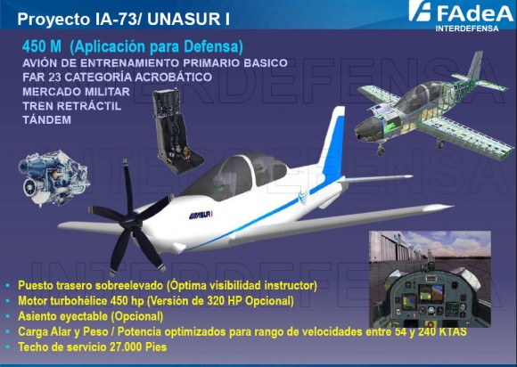 IA-73 UNASUR I - conceito com motor turboélice - imagem via Interdefensa