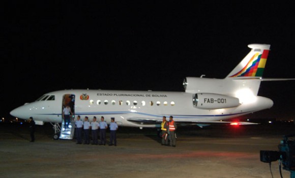Falcon 900EX presidencial - foto Fuerza Aérea Boliviana