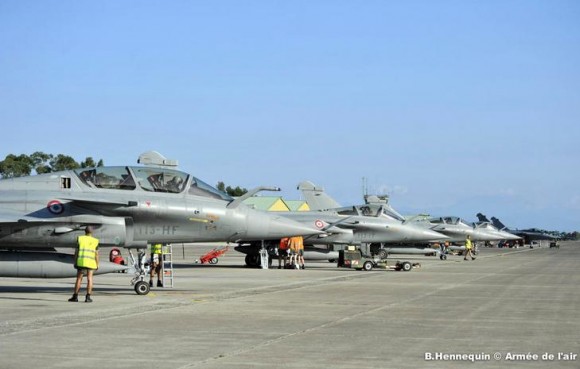 caças Rafale em Solenzara - foto Força Aérea Francesa