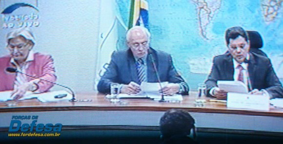 Senadores Ana Amélia Suplicy e Ferraço na CRE - captação da imagem da TV Senado - Forças de Defesa
