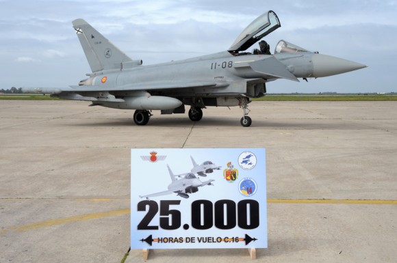 25000 horas de voo do Eurofighter Typhoon - C16 na Espanha - foto Força Aérea Espanhola