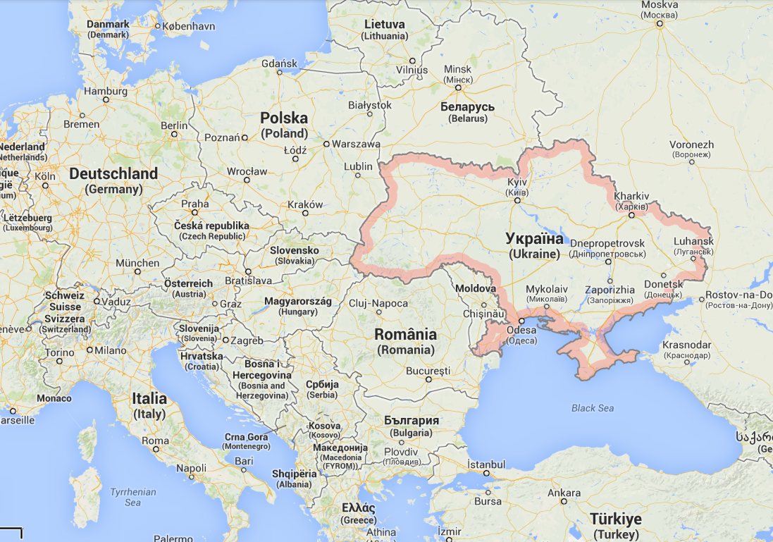 mapa ucrania