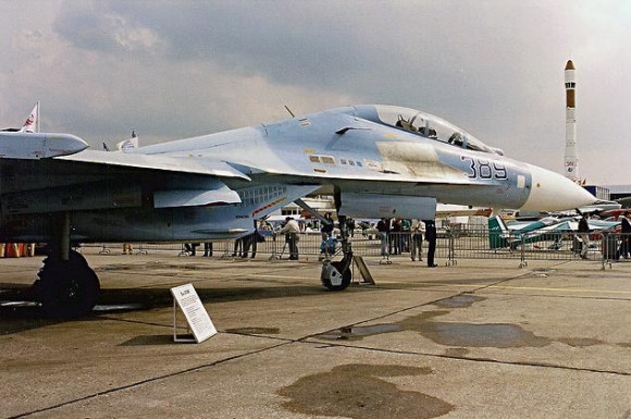 Su-27 UB em Le Bourget 1989