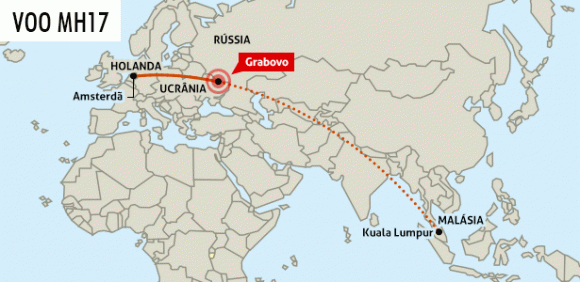 mapa-mostra-local-da-queda-do-aviao-da-malaysia-airlines-na-ucrania-FONTE UOL