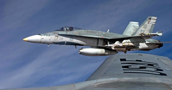 Hornet do Canadá em missão sobre o Iraque - foto Força Aérea Real Canadense