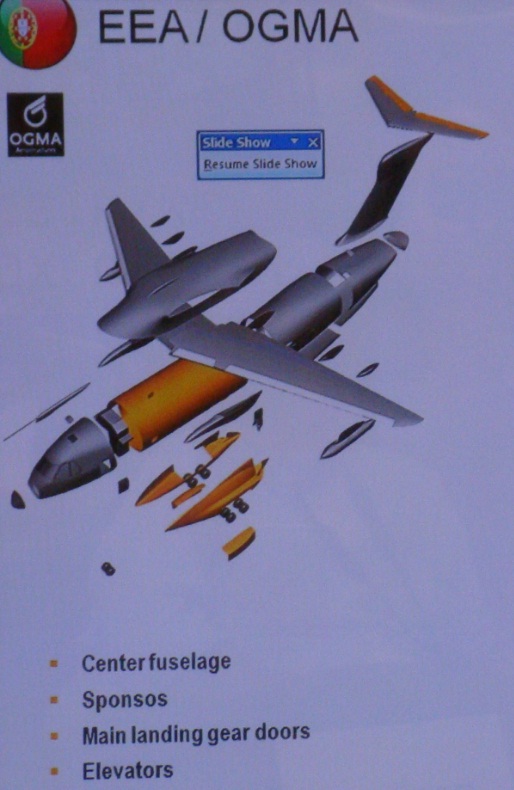 Reprodução tela apresentação Embraer Roll Out KC-390 outubro 2014 - foto Nunão