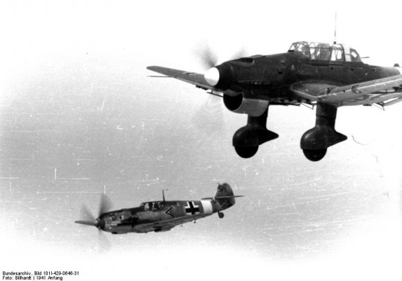 Messerschmitt Me 109 und Junkers Ju 87