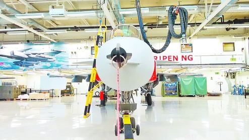 Protótipo Gripen E segundo reportagem do The Telegraph India - foto Sujan Dutta