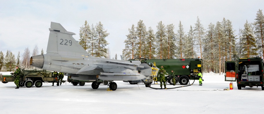Novo conceito apoio Gripen desdobrado - foto 2 Forças Armadas Suecas
