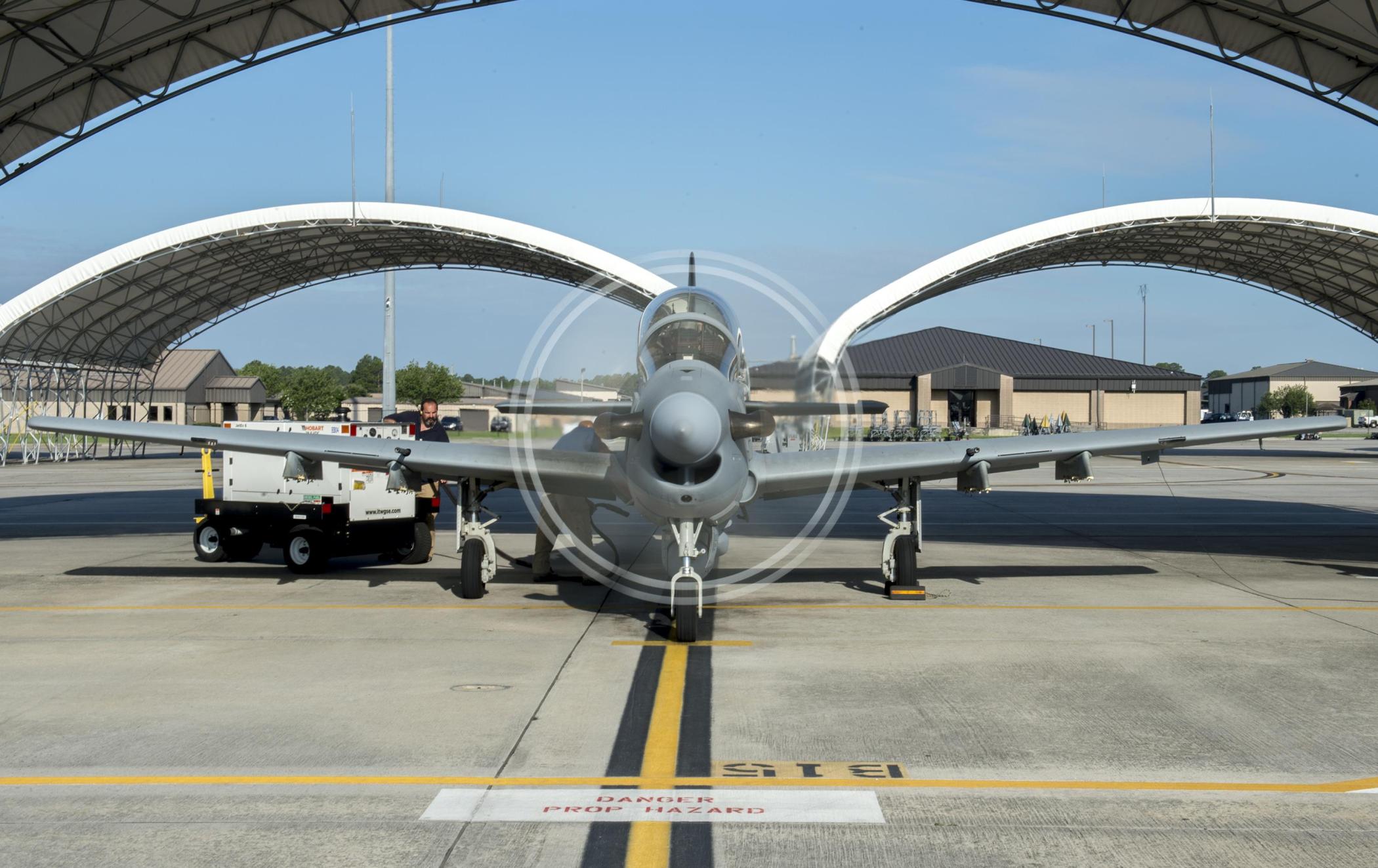 A-29 Super Tucano na Base Aerea de Moody - foto USAF