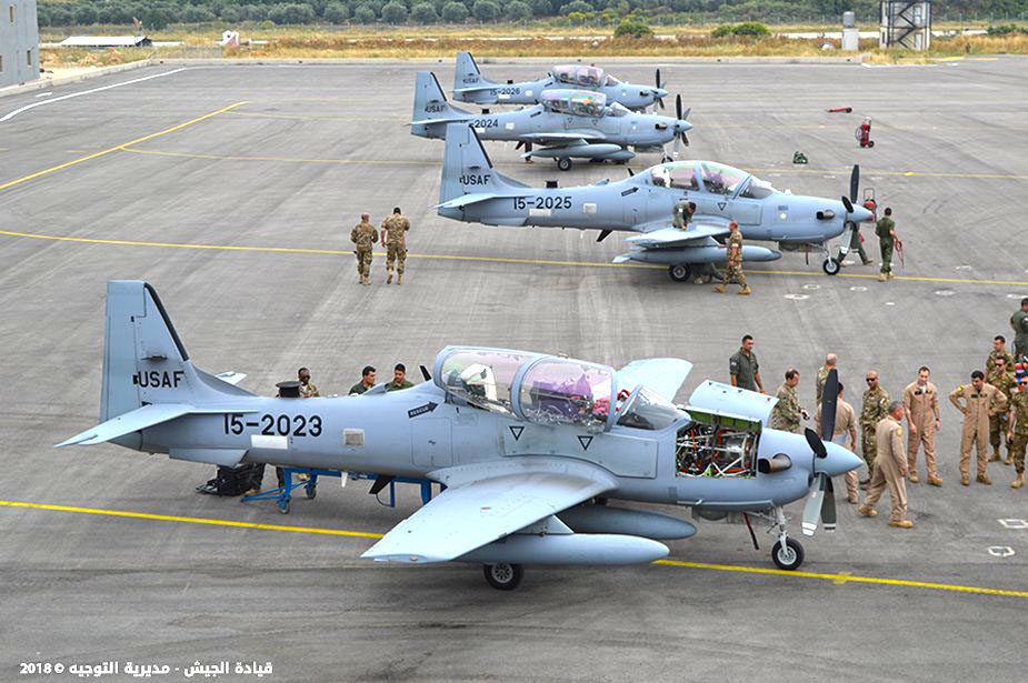 Força Aérea Libanesa recebeu quatro novos aviões de ataque leve A-29 Super Tucano