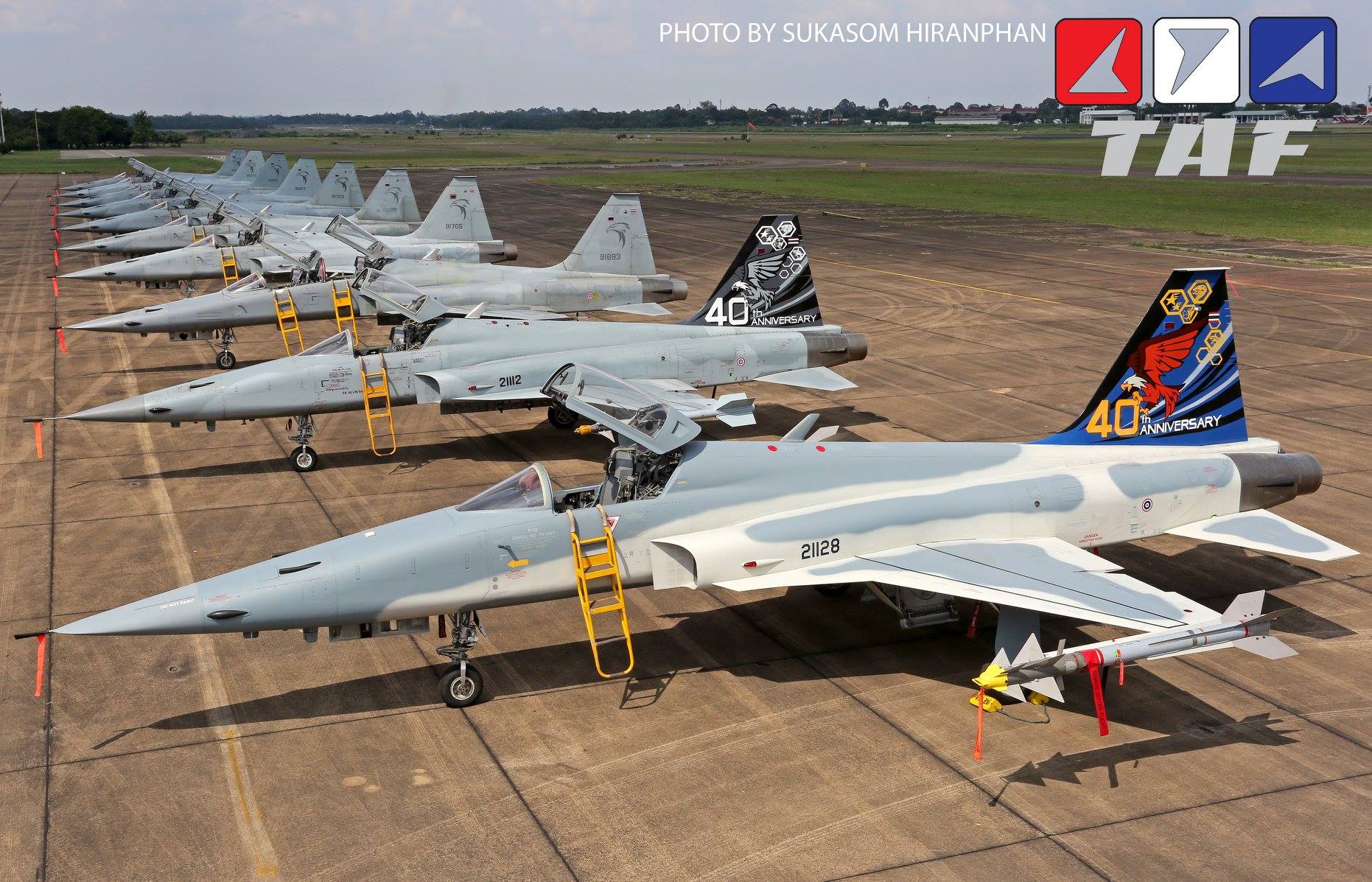 Los F-5E de Tailandia celebraron 40 años de operación en 2018