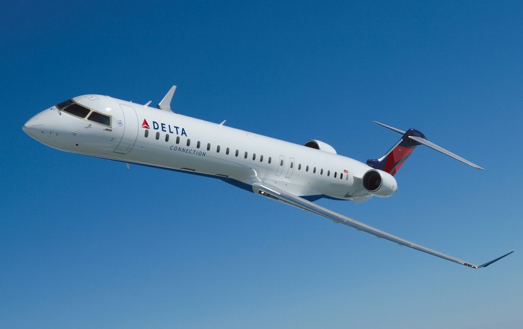 Concepção do Bombardier CRJ900 da Delta Air Lines com cabine ATMOSPHÈRE