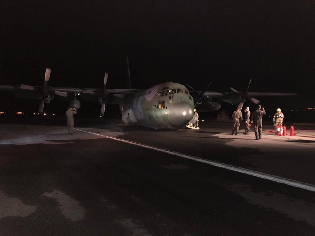 C-130 da FAB que fez pouso de emergência em Anápolis (GO)