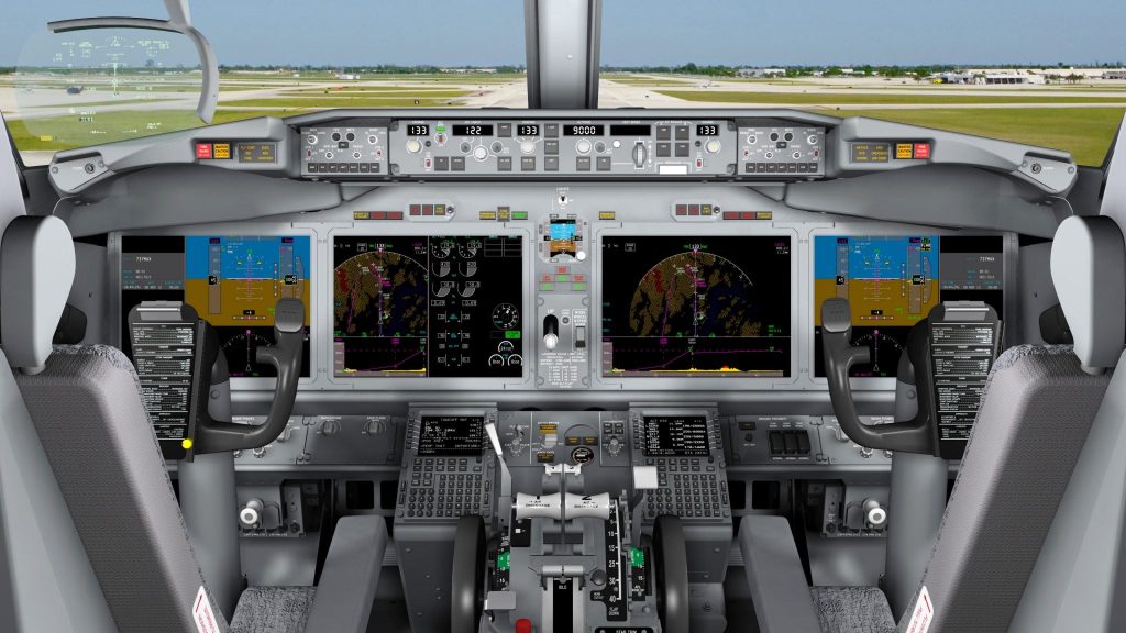 Cockpit do 737 MAX