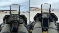 Cockpit do caça F-16, ontem e hoje