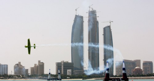 Adilson Kindlemann of Brazil in action during the Red Bull Air  Race 1st training on March 24, 2010 in Abu Dhabi, United Arab Emirates.