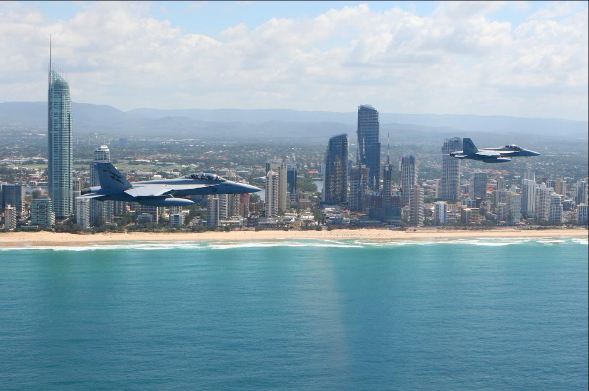 Super Hornets RAAF chegada - foto DoD Australia